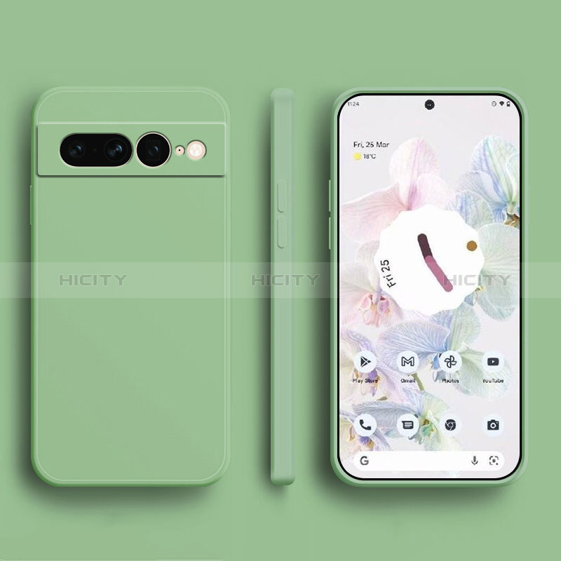 Coque Ultra Fine Silicone Souple 360 Degres Housse Etui YK1 pour Google Pixel 7 Pro 5G Pastel Vert Plus