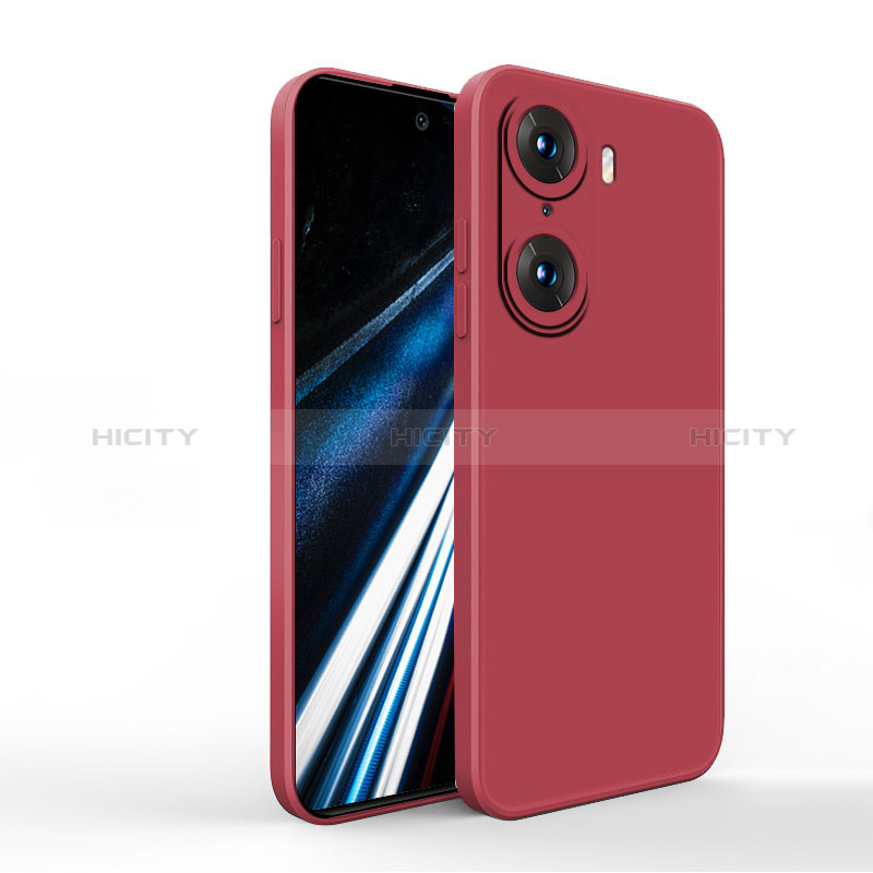 Coque Ultra Fine Silicone Souple 360 Degres Housse Etui YK1 pour Huawei Honor 60 Pro 5G Rouge Plus