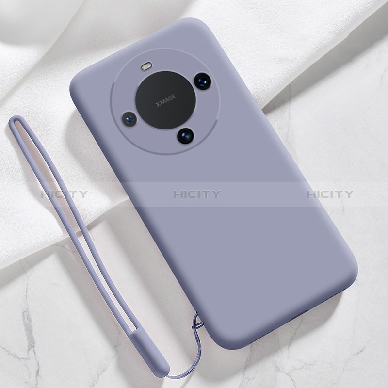 Coque Ultra Fine Silicone Souple 360 Degres Housse Etui YK1 pour Huawei Mate 60 Pro Gris Lavende Plus