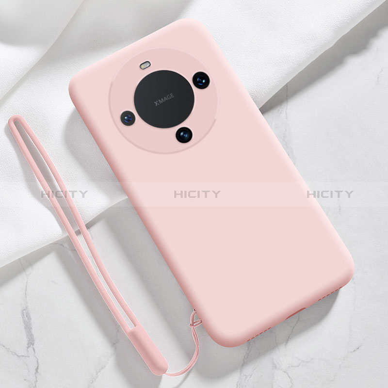 Coque Ultra Fine Silicone Souple 360 Degres Housse Etui YK1 pour Huawei Mate 60 Pro+ Plus Rose Plus