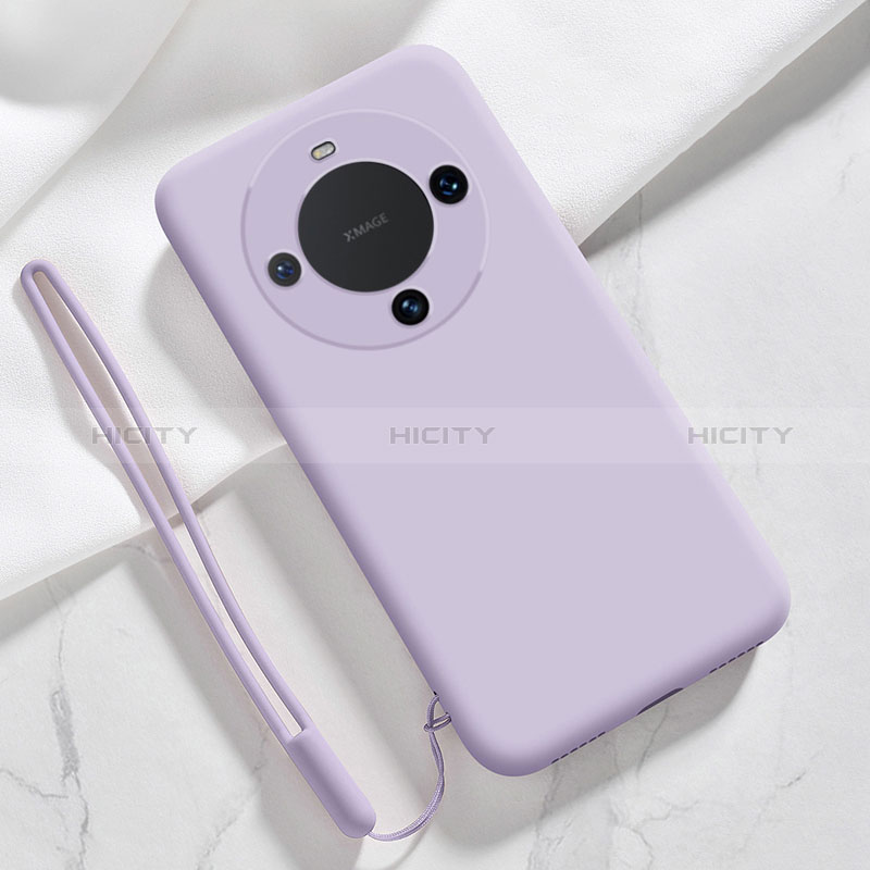 Coque Ultra Fine Silicone Souple 360 Degres Housse Etui YK1 pour Huawei Mate 60 Pro+ Plus Violet Clair Plus