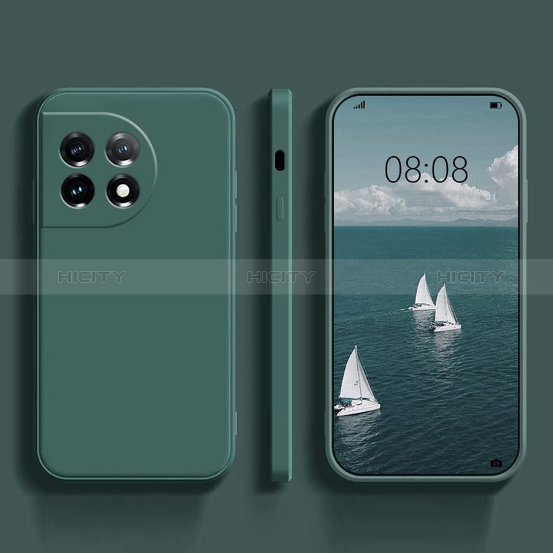 Coque Ultra Fine Silicone Souple 360 Degres Housse Etui YK1 pour OnePlus 11 5G Vert Plus