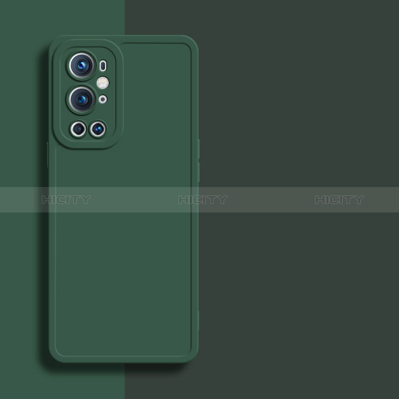 Coque Ultra Fine Silicone Souple 360 Degres Housse Etui YK1 pour OnePlus 9 Pro 5G Vert Nuit Plus