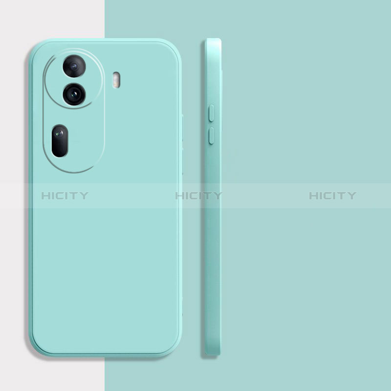 Coque Ultra Fine Silicone Souple 360 Degres Housse Etui YK1 pour Oppo Reno11 Pro 5G Cyan Plus