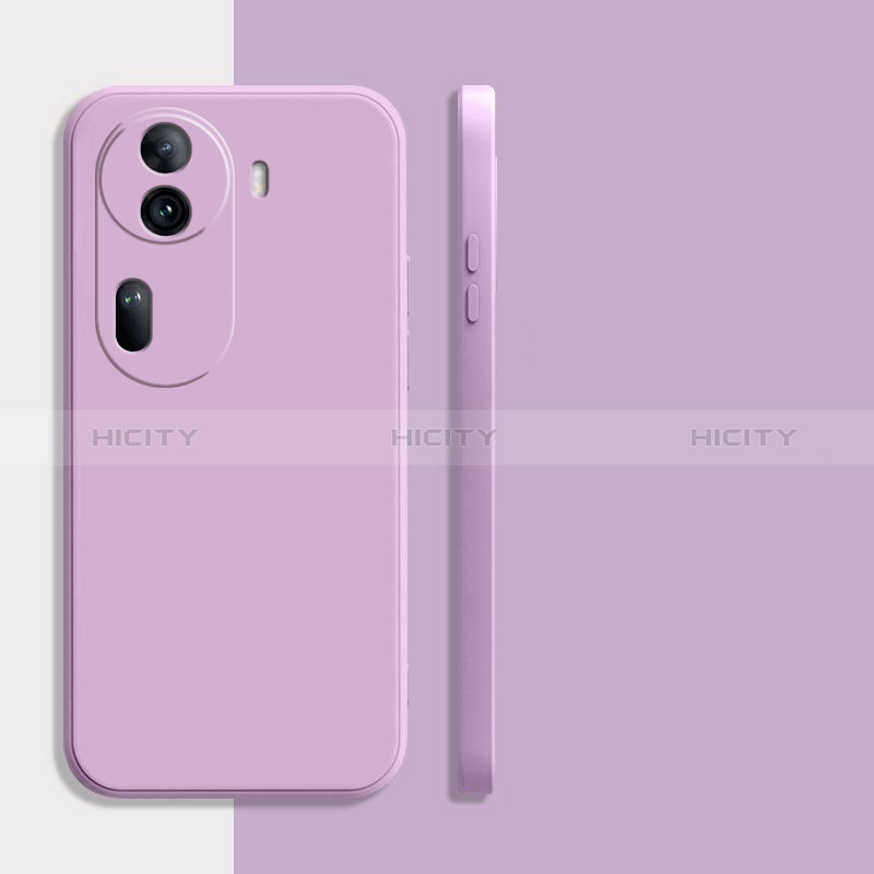 Coque Ultra Fine Silicone Souple 360 Degres Housse Etui YK1 pour Oppo Reno11 Pro 5G Violet Clair Plus