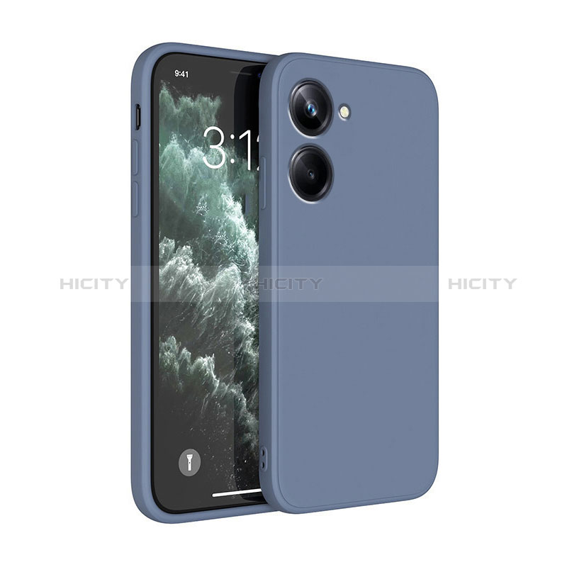 Coque Ultra Fine Silicone Souple 360 Degres Housse Etui YK1 pour Realme 10 4G Gris Lavende Plus