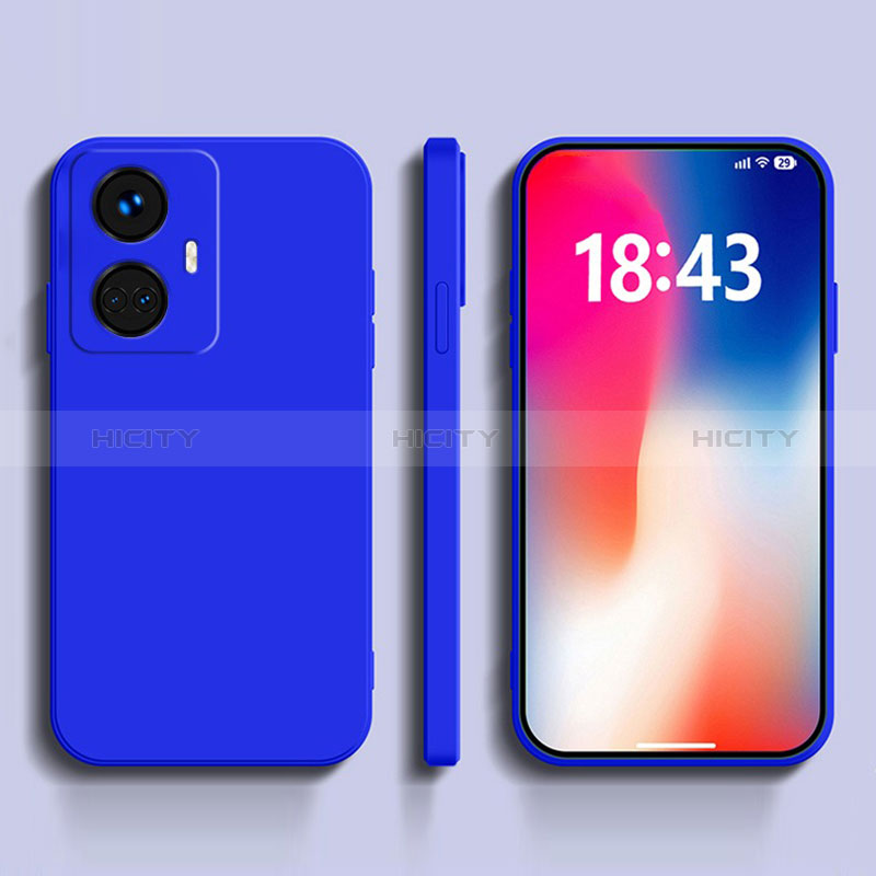 Coque Ultra Fine Silicone Souple 360 Degres Housse Etui YK1 pour Realme 10 Pro+ Plus 5G Bleu Plus