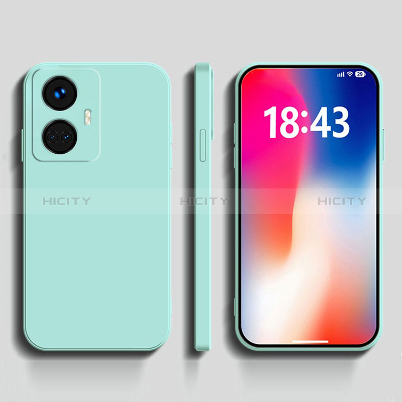 Coque Ultra Fine Silicone Souple 360 Degres Housse Etui YK1 pour Realme 10 Pro+ Plus 5G Cyan Plus