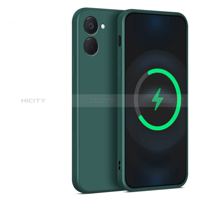 Coque Ultra Fine Silicone Souple 360 Degres Housse Etui YK1 pour Realme 10S 5G Vert Nuit Plus