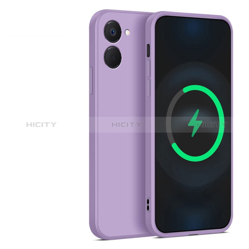 Coque Ultra Fine Silicone Souple 360 Degres Housse Etui YK1 pour Realme 10S 5G Violet Clair Plus