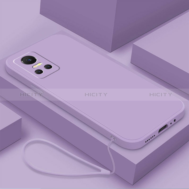 Coque Ultra Fine Silicone Souple 360 Degres Housse Etui YK1 pour Realme GT Neo3 5G Violet Clair Plus