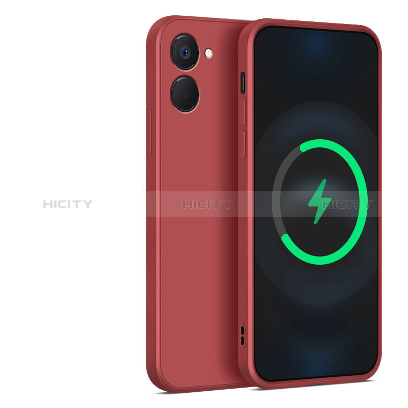 Coque Ultra Fine Silicone Souple 360 Degres Housse Etui YK1 pour Realme V20 5G Rouge Plus