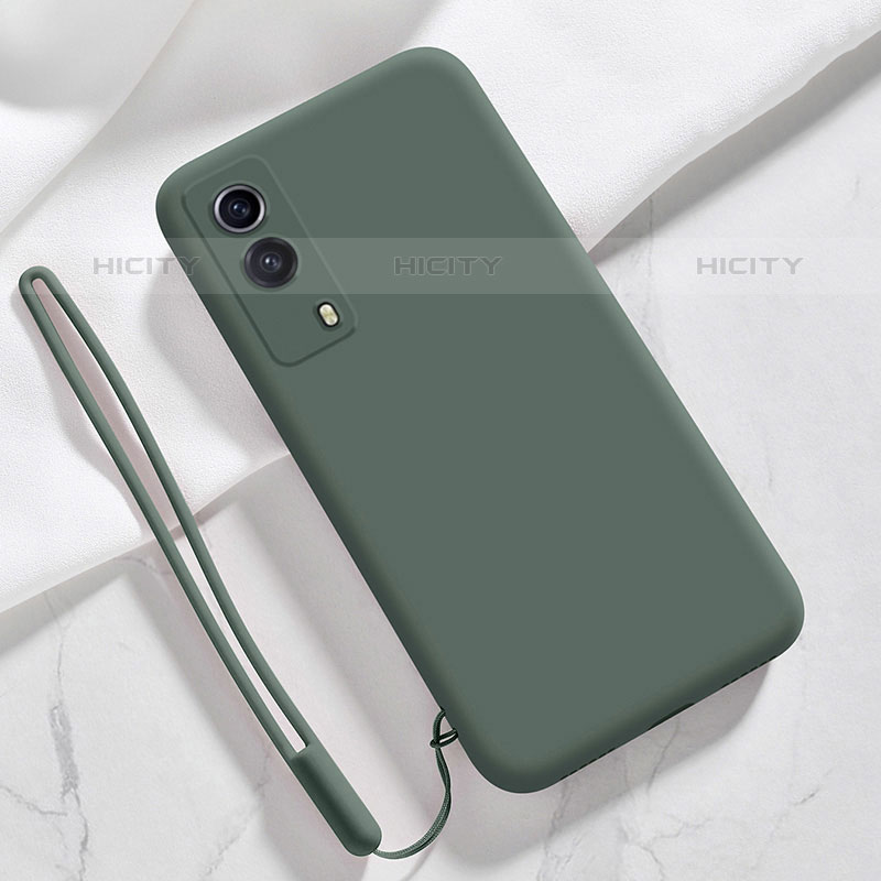 Coque Ultra Fine Silicone Souple 360 Degres Housse Etui YK1 pour Vivo iQOO Z5x 5G Vert Nuit Plus