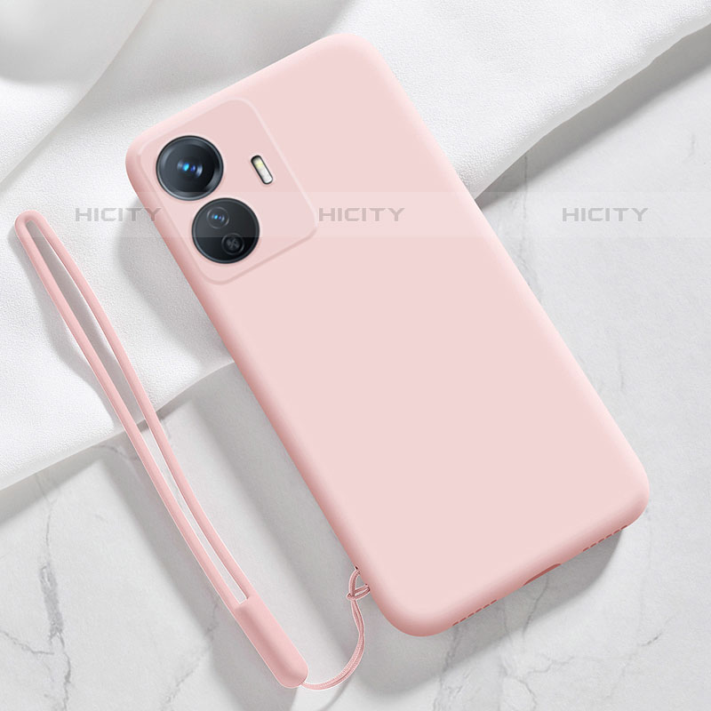 Coque Ultra Fine Silicone Souple 360 Degres Housse Etui YK1 pour Vivo iQOO Z6 Lite 5G Rose Plus