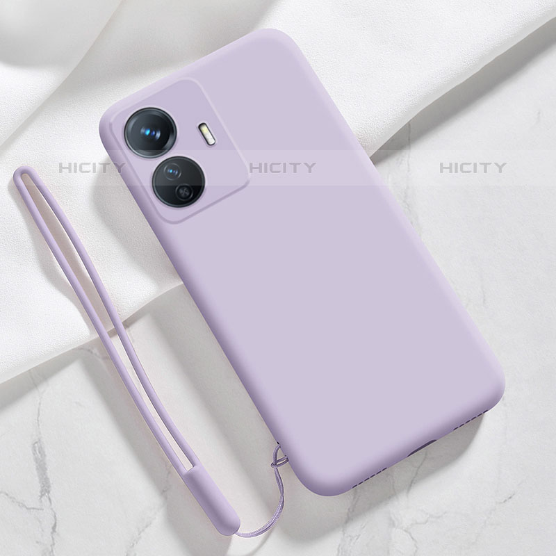 Coque Ultra Fine Silicone Souple 360 Degres Housse Etui YK1 pour Vivo iQOO Z6 Lite 5G Violet Clair Plus