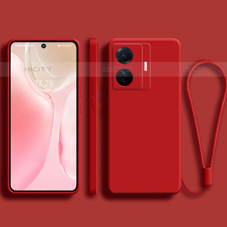 Coque Ultra Fine Silicone Souple 360 Degres Housse Etui YK1 pour Vivo iQOO Z6 Pro 5G Rouge Plus