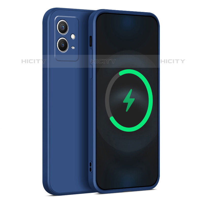 Coque Ultra Fine Silicone Souple 360 Degres Housse Etui YK1 pour Vivo T1 5G India Bleu Plus