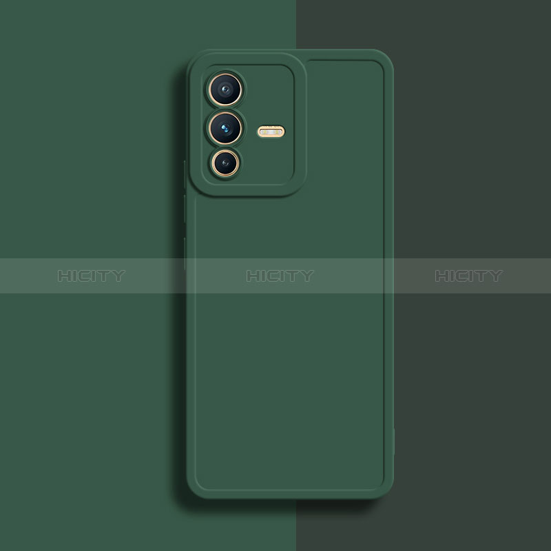 Coque Ultra Fine Silicone Souple 360 Degres Housse Etui YK1 pour Vivo V23 Pro 5G Vert Nuit Plus