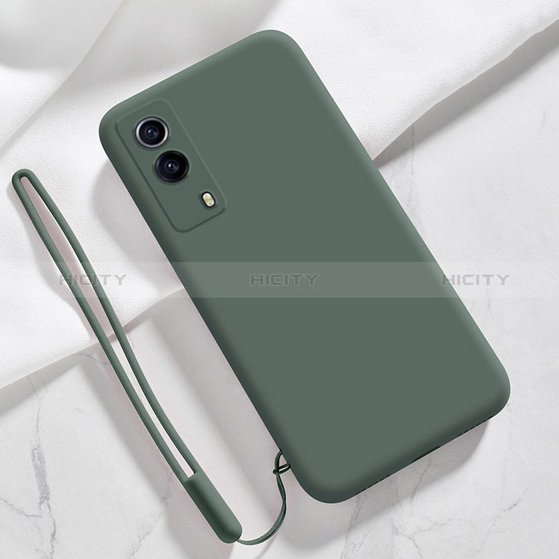 Coque Ultra Fine Silicone Souple 360 Degres Housse Etui YK1 pour Vivo Y53s 5G Vert Nuit Plus