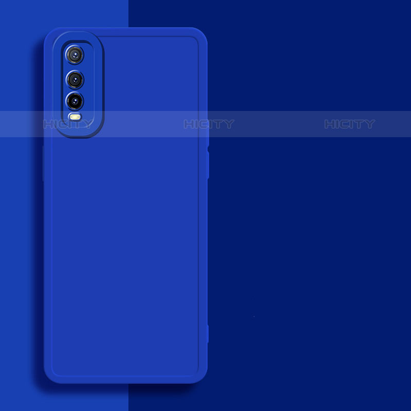 Coque Ultra Fine Silicone Souple 360 Degres Housse Etui YK1 pour Vivo Y70S 5G Bleu Plus