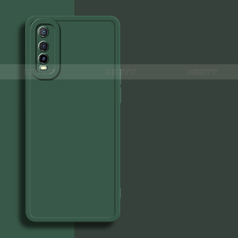 Coque Ultra Fine Silicone Souple 360 Degres Housse Etui YK1 pour Vivo Y70S 5G Vert Nuit Plus