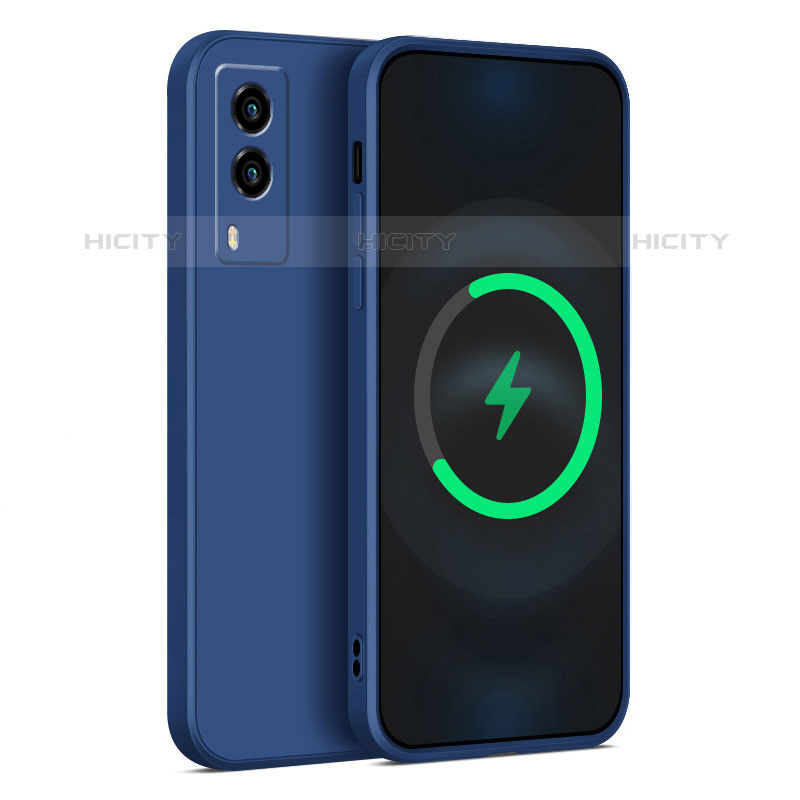 Coque Ultra Fine Silicone Souple 360 Degres Housse Etui YK1 pour Vivo Y71t 5G Bleu Plus