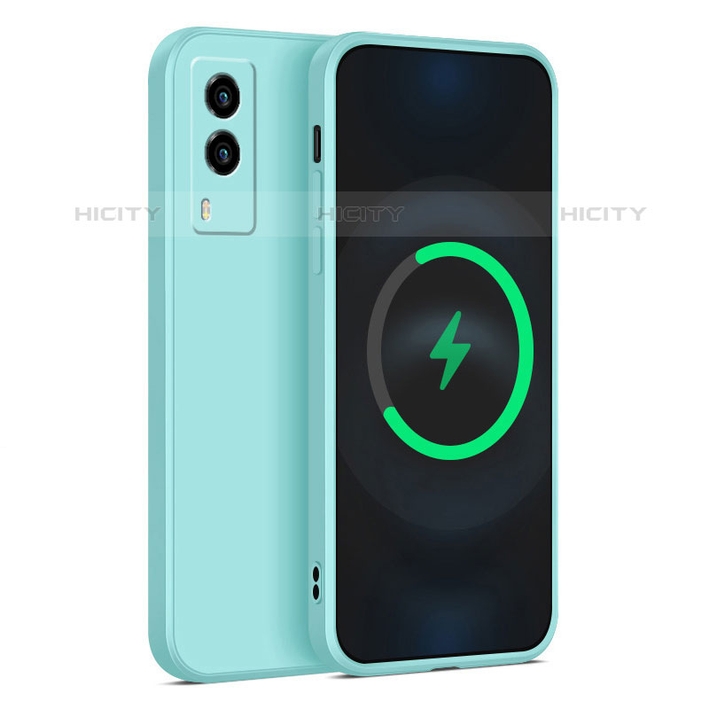 Coque Ultra Fine Silicone Souple 360 Degres Housse Etui YK1 pour Vivo Y71t 5G Cyan Plus