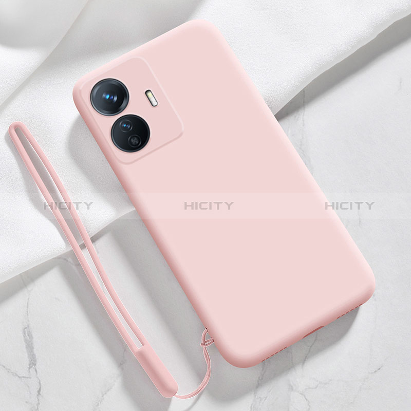 Coque Ultra Fine Silicone Souple 360 Degres Housse Etui YK1 pour Vivo Y77 5G Rose Plus