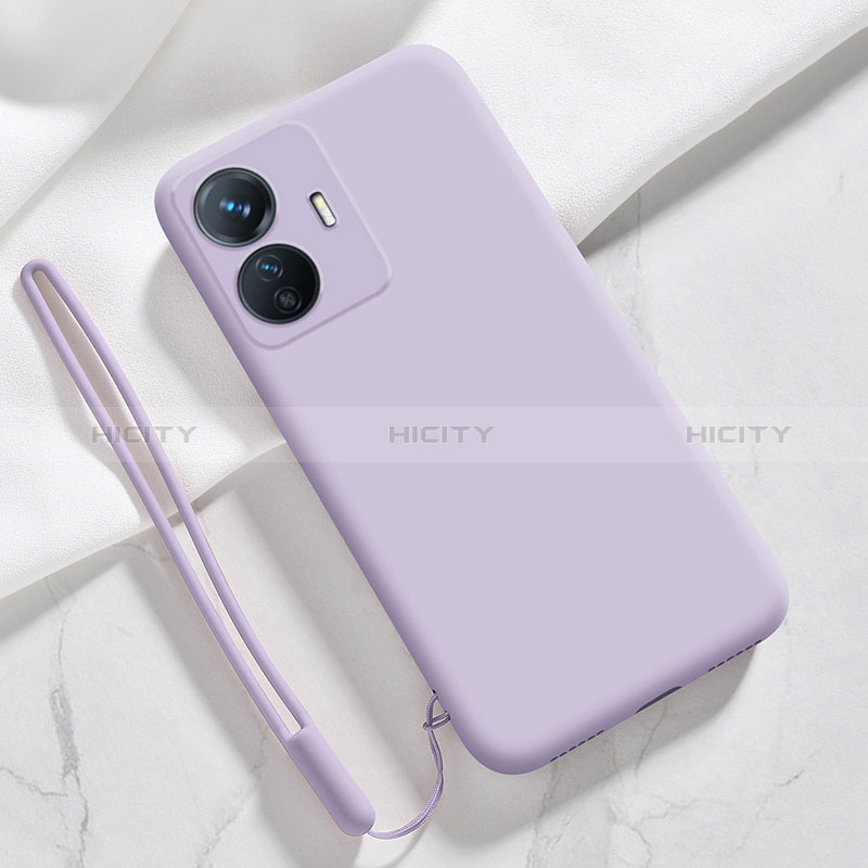 Coque Ultra Fine Silicone Souple 360 Degres Housse Etui YK1 pour Vivo Y77 5G Violet Clair Plus