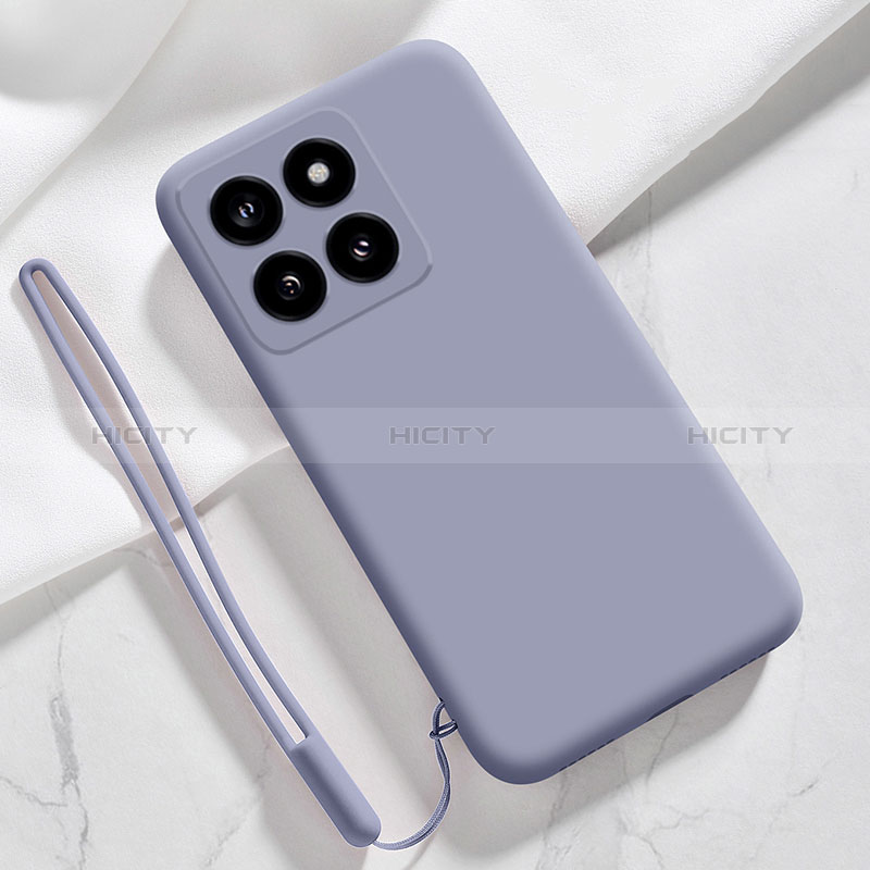 Coque Ultra Fine Silicone Souple 360 Degres Housse Etui YK1 pour Xiaomi Mi 14 5G Gris Lavende Plus