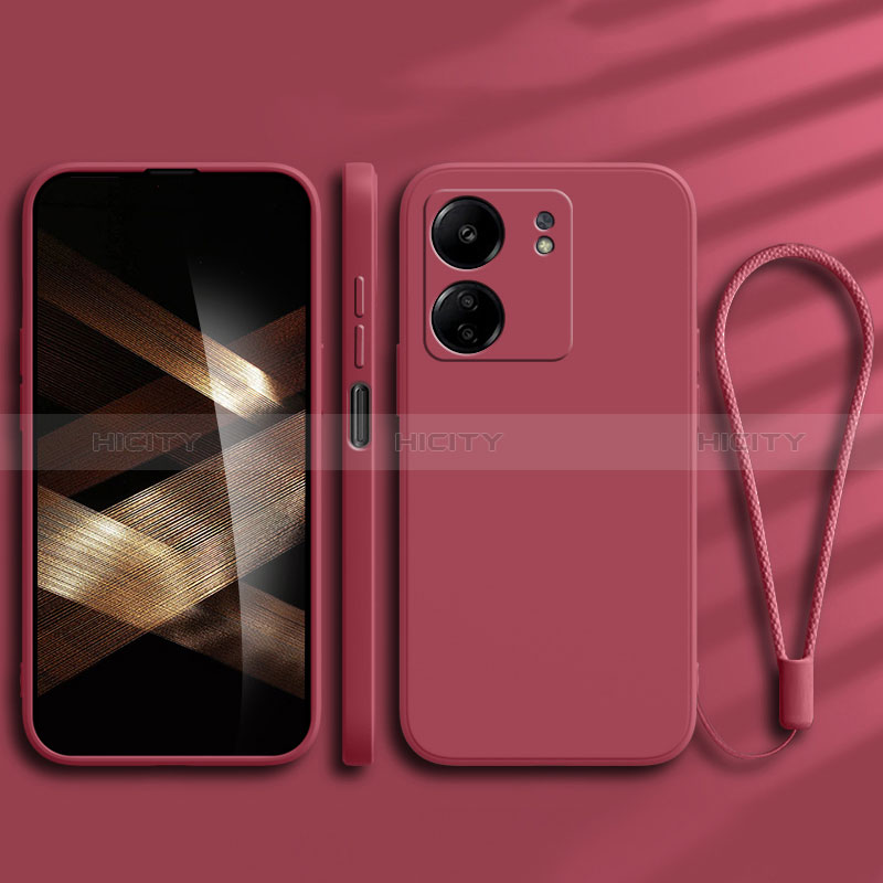 Coque Ultra Fine Silicone Souple 360 Degres Housse Etui YK1 pour Xiaomi Poco C65 Rose Rouge Plus