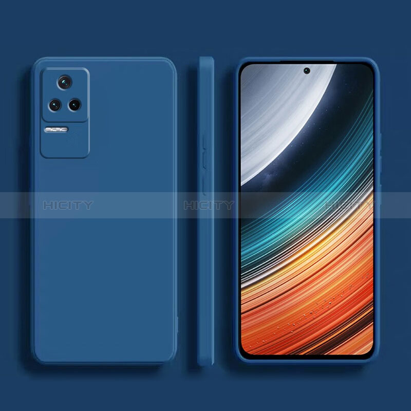 Coque Ultra Fine Silicone Souple 360 Degres Housse Etui YK1 pour Xiaomi Poco F4 5G Bleu Plus