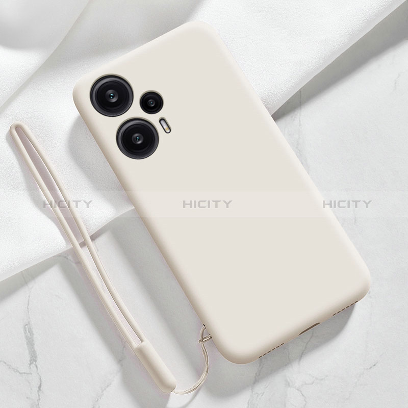 Coque Ultra Fine Silicone Souple 360 Degres Housse Etui YK1 pour Xiaomi Poco F5 5G Blanc Plus