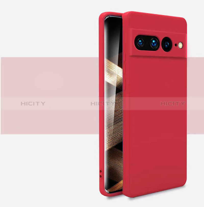 Coque Ultra Fine Silicone Souple 360 Degres Housse Etui YK2 pour Google Pixel 7 Pro 5G Rouge Plus