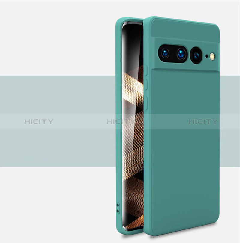 Coque Ultra Fine Silicone Souple 360 Degres Housse Etui YK2 pour Google Pixel 7 Pro 5G Vert Plus