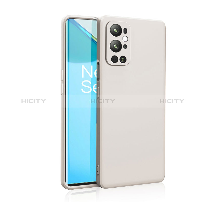 Coque Ultra Fine Silicone Souple 360 Degres Housse Etui YK2 pour OnePlus 9 Pro 5G Blanc Plus