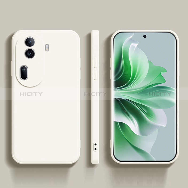 Coque Ultra Fine Silicone Souple 360 Degres Housse Etui YK2 pour Oppo Reno11 Pro 5G Blanc Plus