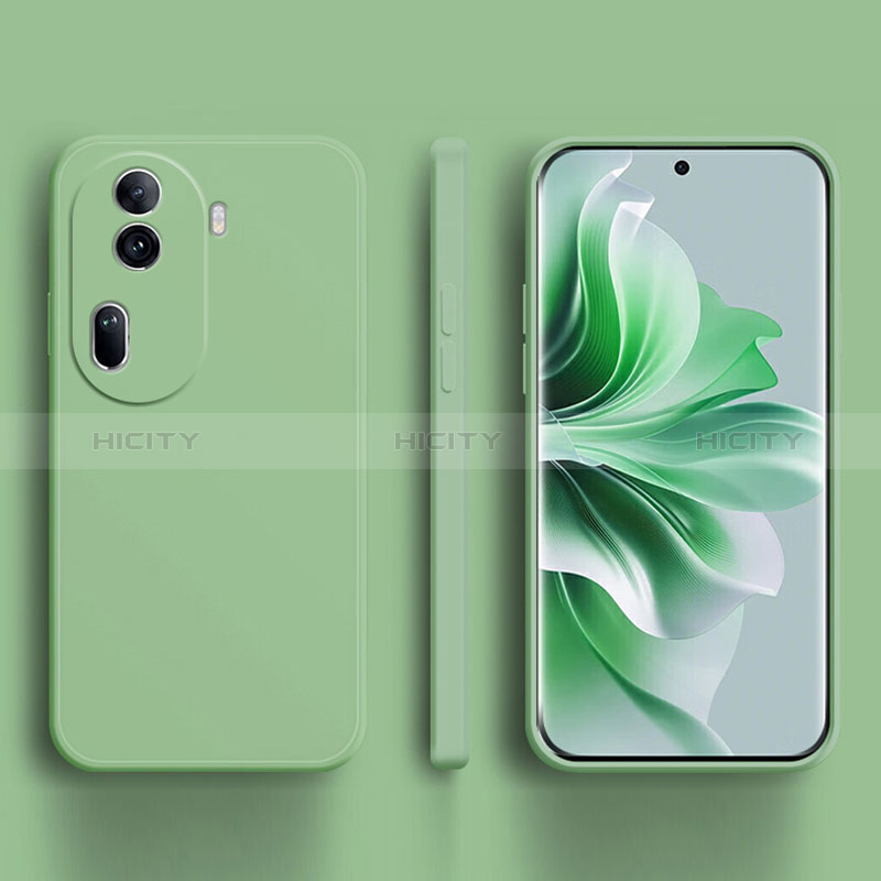 Coque Ultra Fine Silicone Souple 360 Degres Housse Etui YK2 pour Oppo Reno11 Pro 5G Pastel Vert Plus