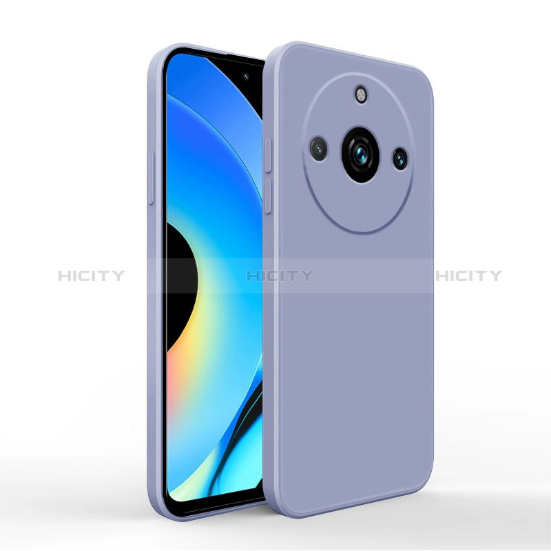 Coque Ultra Fine Silicone Souple 360 Degres Housse Etui YK2 pour Realme 11 Pro 5G Gris Lavende Plus