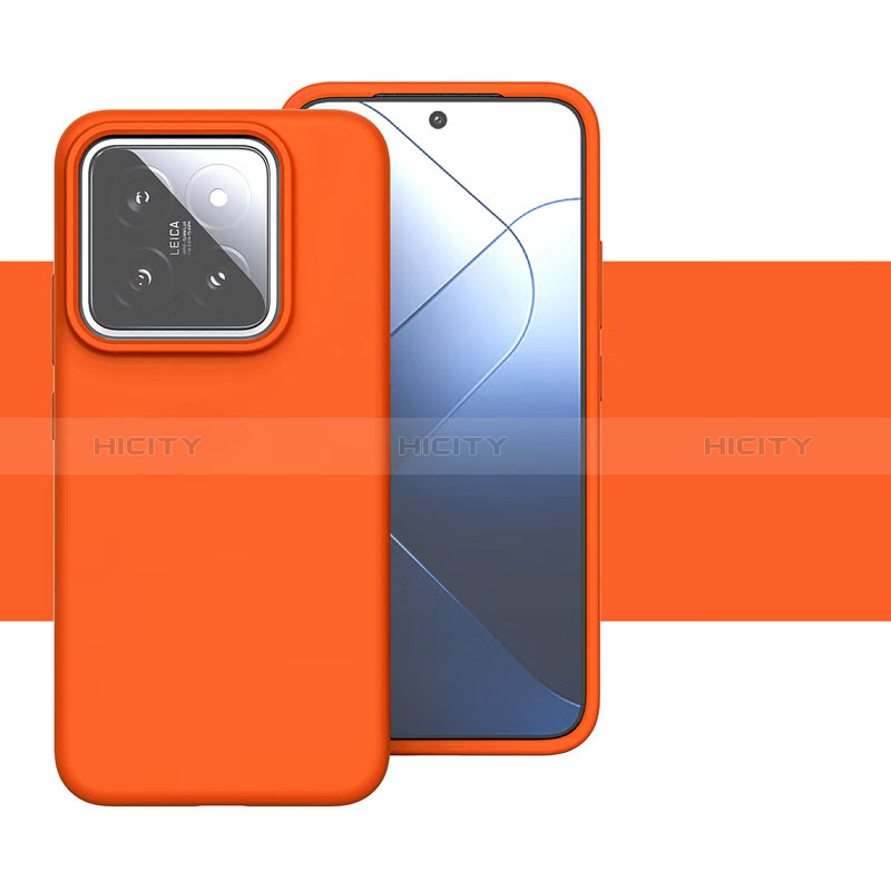 Coque Ultra Fine Silicone Souple 360 Degres Housse Etui YK2 pour Xiaomi Mi 14 5G Orange Plus