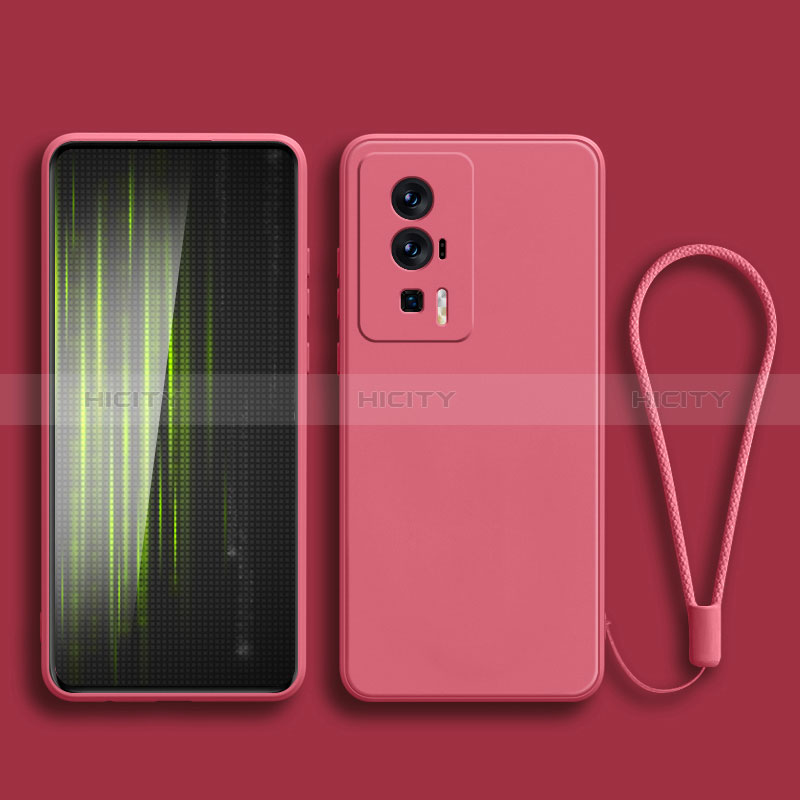 Coque Ultra Fine Silicone Souple 360 Degres Housse Etui YK2 pour Xiaomi Poco F5 Pro 5G Rose Rouge Plus