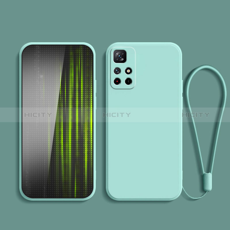 Coque Ultra Fine Silicone Souple 360 Degres Housse Etui YK2 pour Xiaomi Poco M4 Pro 5G Cyan Plus