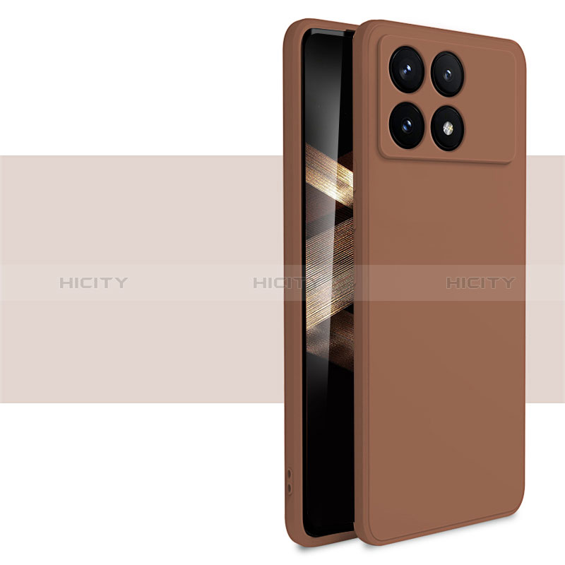 Coque Ultra Fine Silicone Souple 360 Degres Housse Etui YK2 pour Xiaomi Redmi K70 Pro 5G Marron Plus