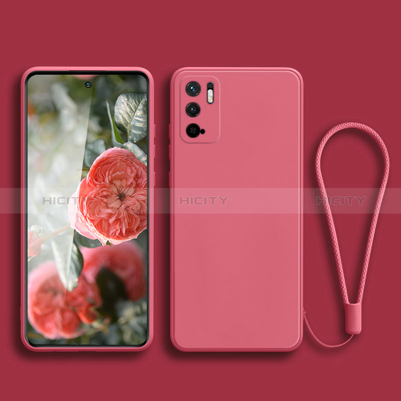 Coque Ultra Fine Silicone Souple 360 Degres Housse Etui YK2 pour Xiaomi Redmi Note 10 5G Rose Rouge Plus