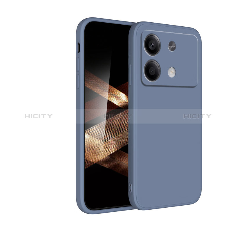 Coque Ultra Fine Silicone Souple 360 Degres Housse Etui YK2 pour Xiaomi Redmi Note 13R Pro 5G Gris Lavende Plus