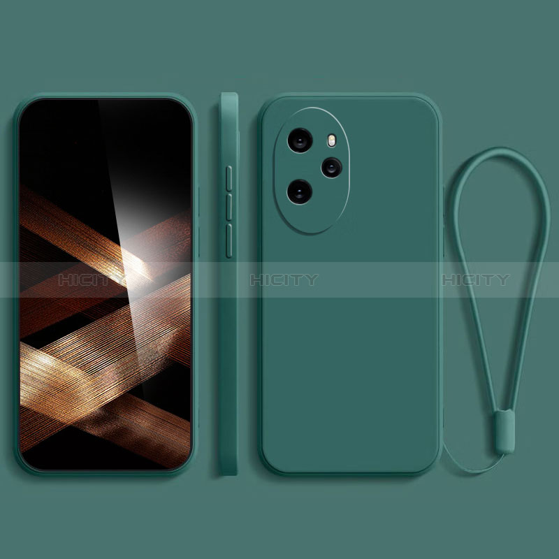 Coque Ultra Fine Silicone Souple 360 Degres Housse Etui YK3 pour Huawei Honor 100 Pro 5G Vert Nuit Plus