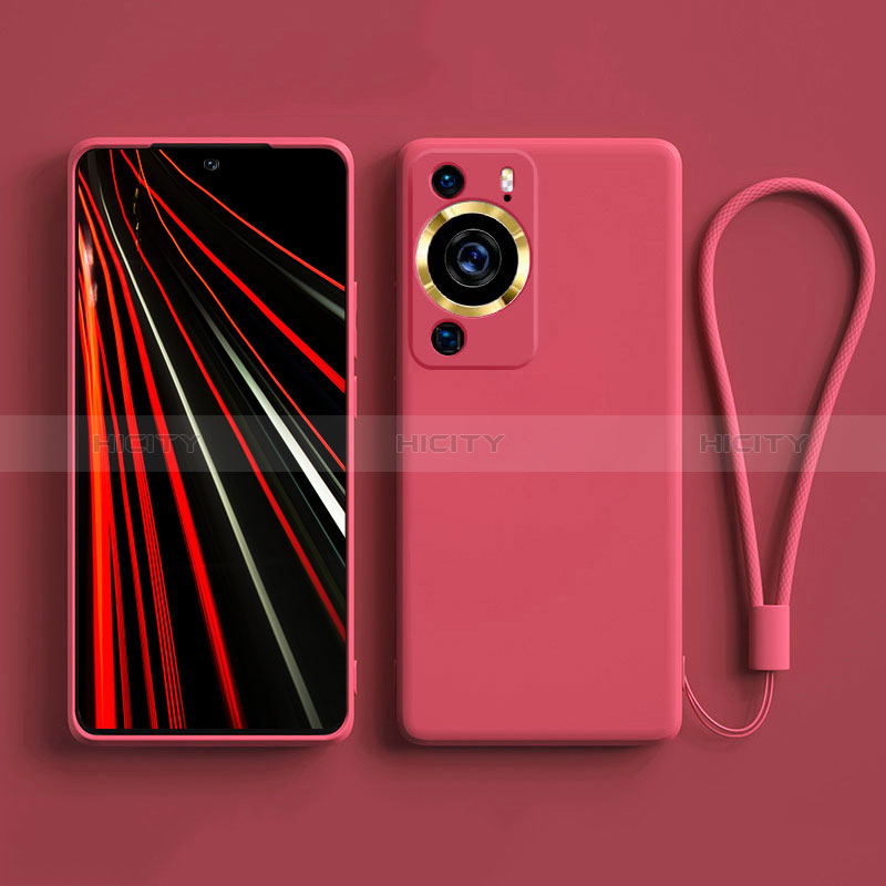 Coque Ultra Fine Silicone Souple 360 Degres Housse Etui YK3 pour Huawei P60 Pro Rose Rouge Plus