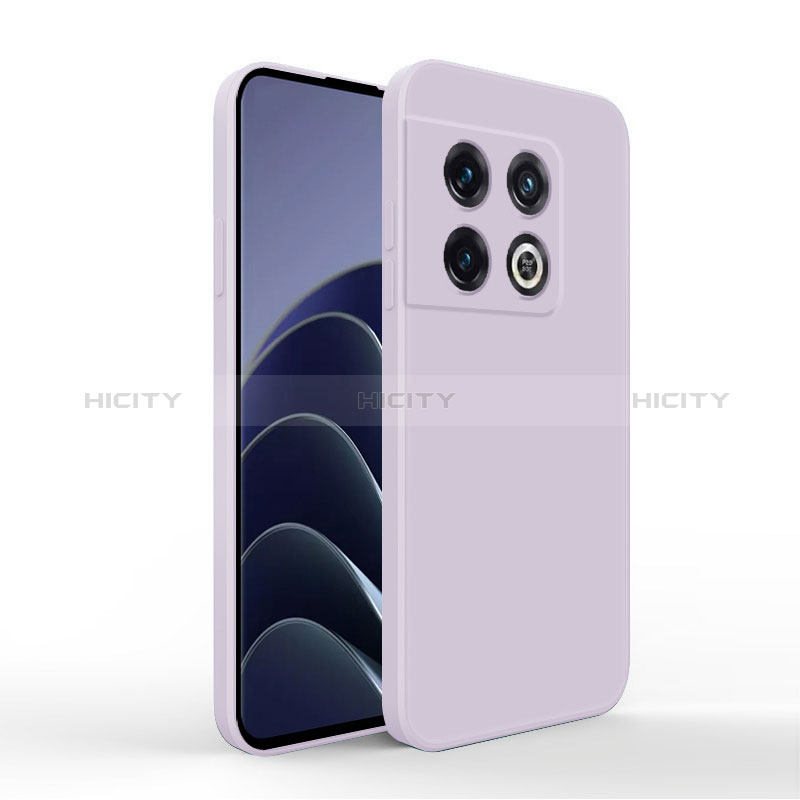 Coque Ultra Fine Silicone Souple 360 Degres Housse Etui YK3 pour OnePlus 10 Pro 5G Violet Clair Plus