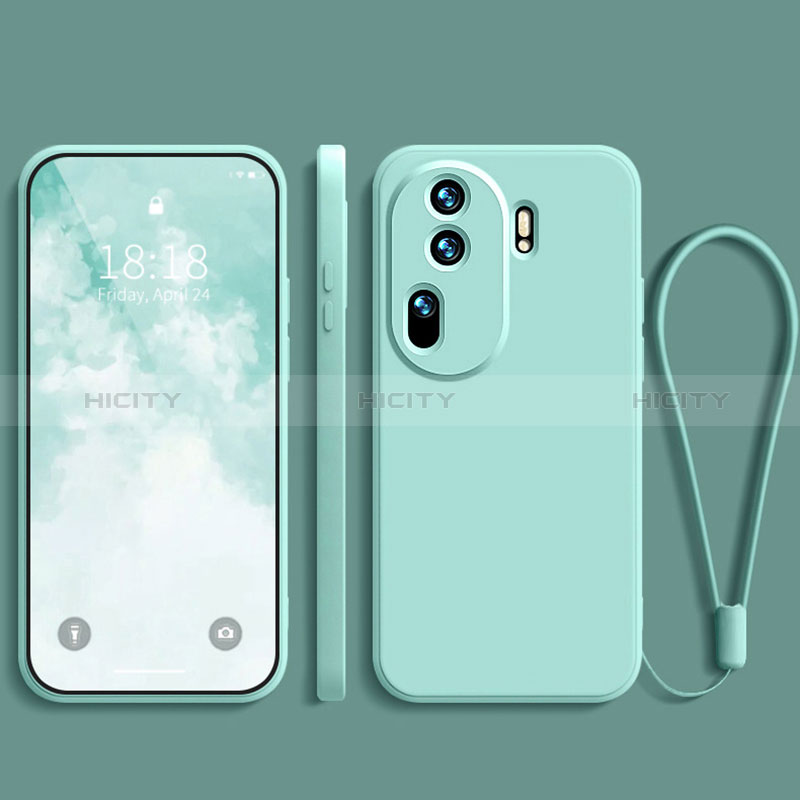 Coque Ultra Fine Silicone Souple 360 Degres Housse Etui YK3 pour Oppo Reno11 Pro 5G Cyan Plus