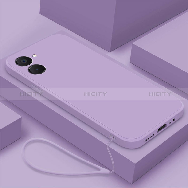 Coque Ultra Fine Silicone Souple 360 Degres Housse Etui YK3 pour Realme V20 5G Violet Clair Plus